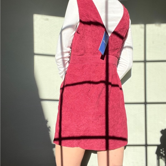 Burgundy corduroy dress - Picture 3 of 4